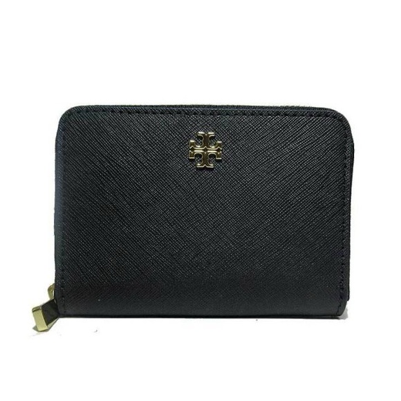 Tory Burch Emerson Zip Coin Case Card Holder - Black
